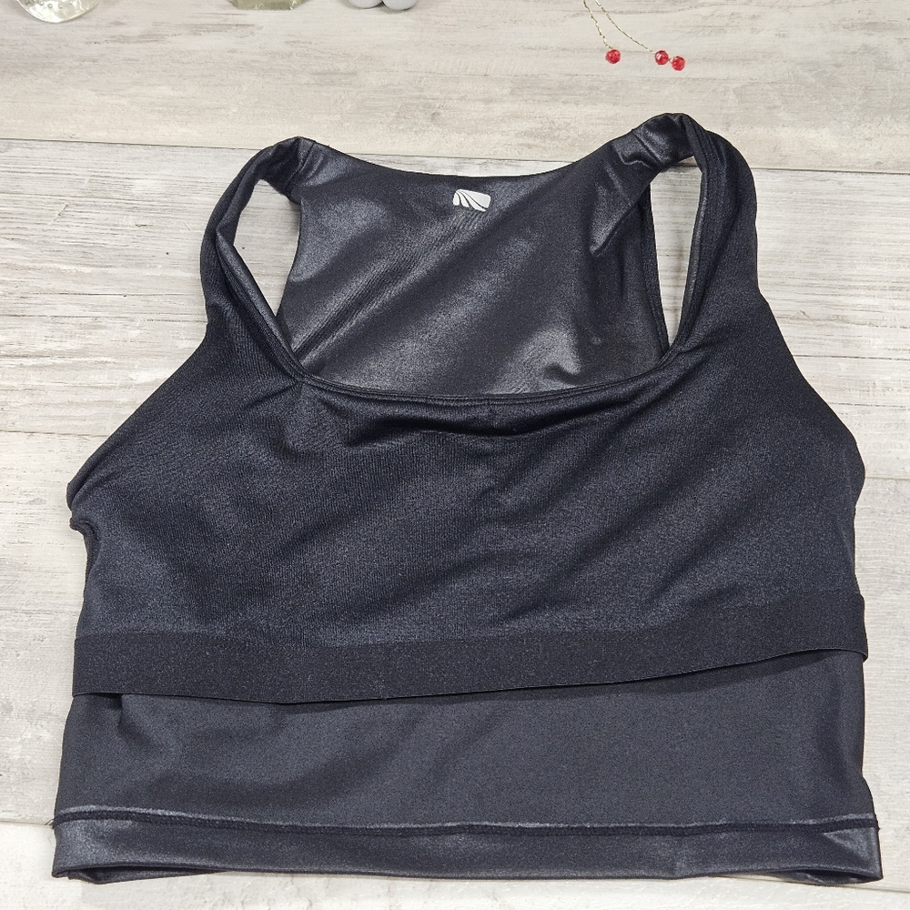 Fabletics Black Anywhere Shine Built-In Bra Tank XS - Picture 6 of 8